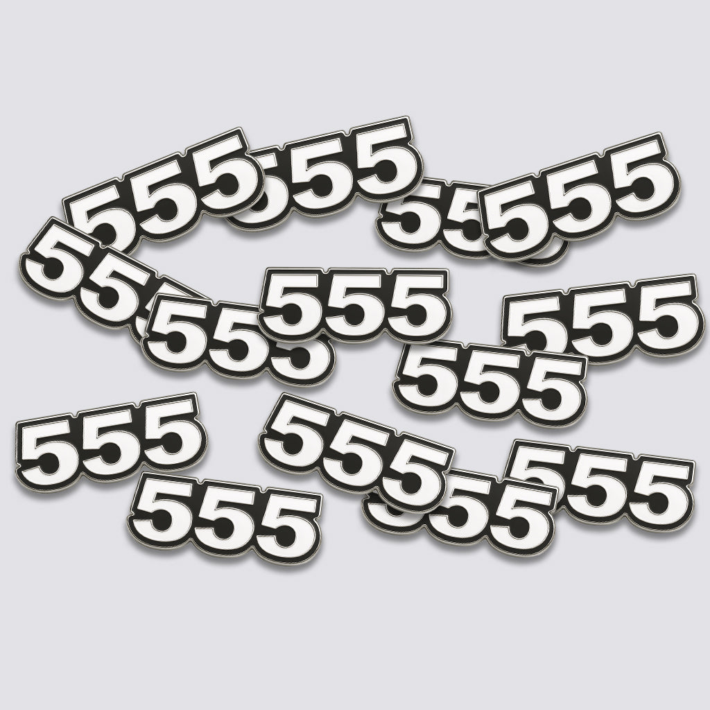 Saudi 555 Metal Phone Sticker Tribal Code With 3M Sticky Backing