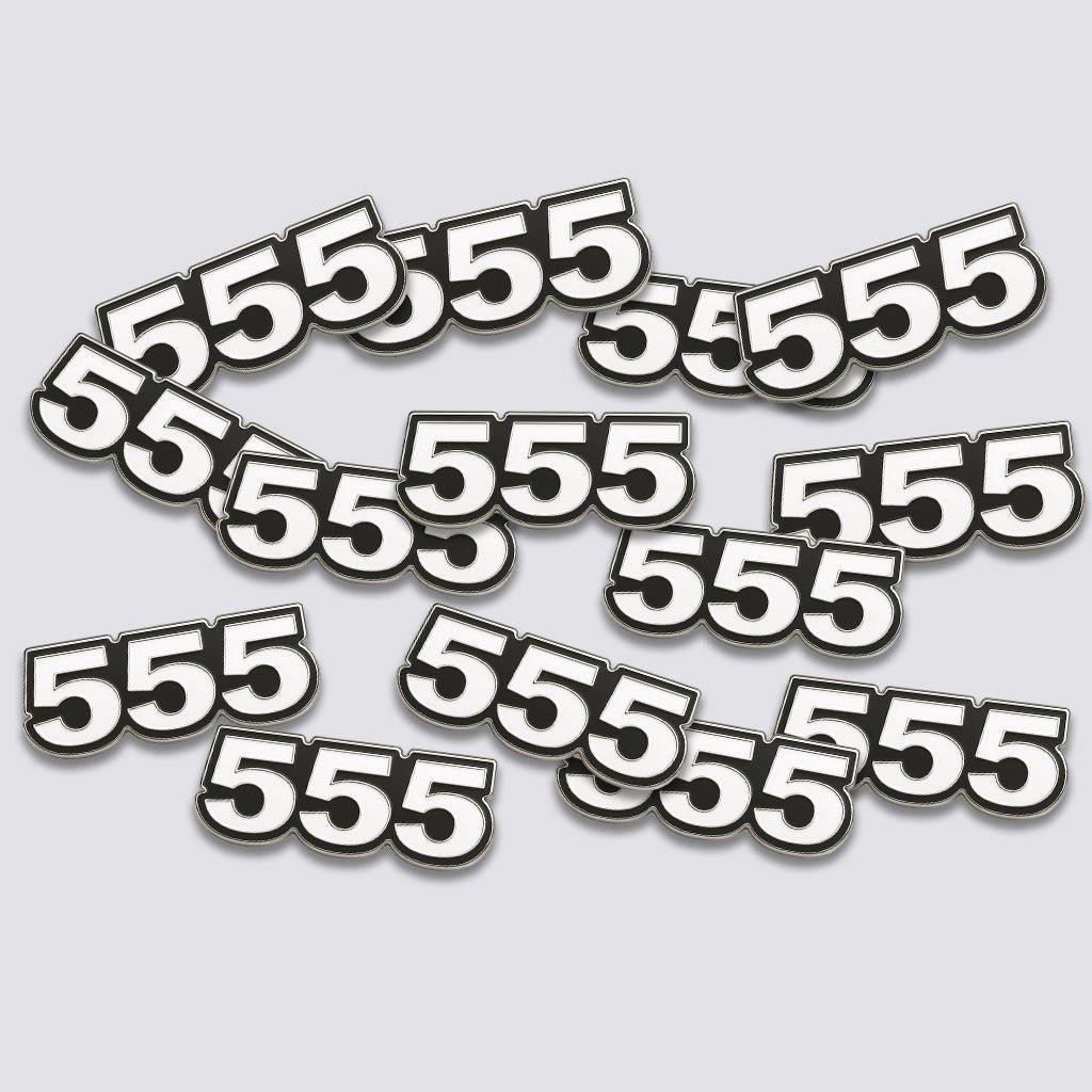 Saudi 555 Metal Phone Sticker Tribal Code With 3M Sticky Backing - StickyPins