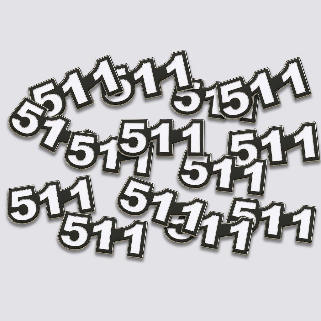Saudi 511 Metal Phone Sticker Tribal Code With 3M Sticky Backing - StickyPins