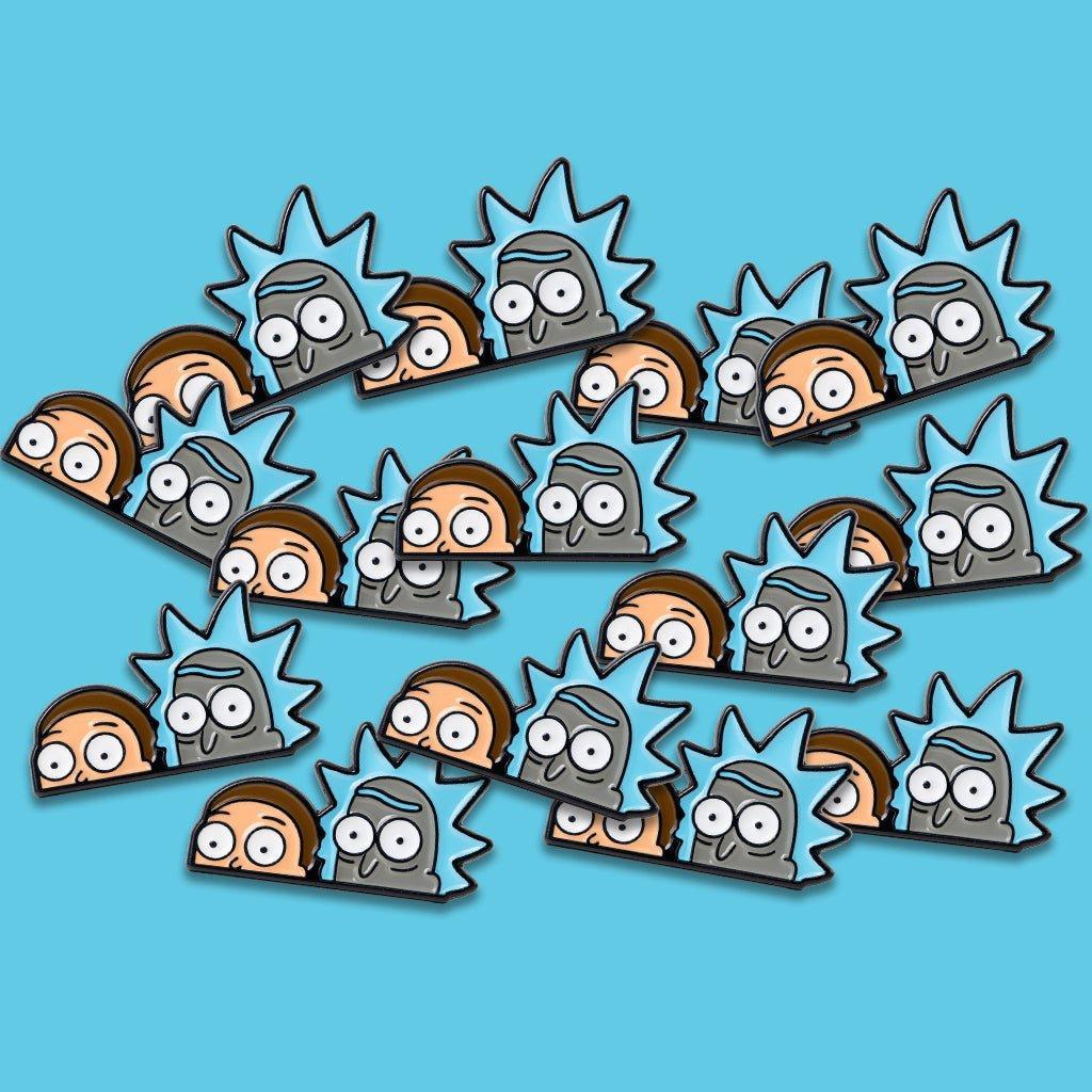 Rick and Morty Metal Phone Sticker With 3M Sticky Backing - StickyPins