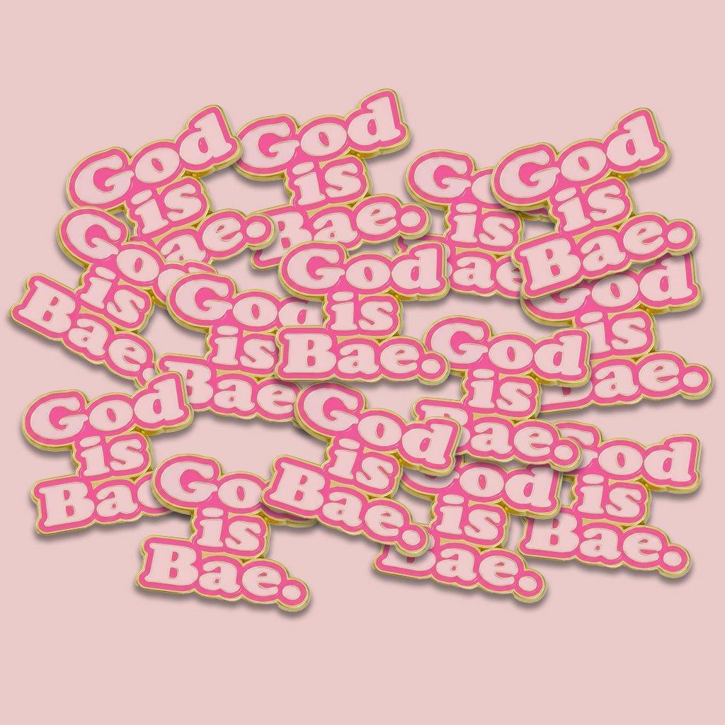 God is Bae Metal Phone Sticker With 3M Sticky Backing - StickyPins