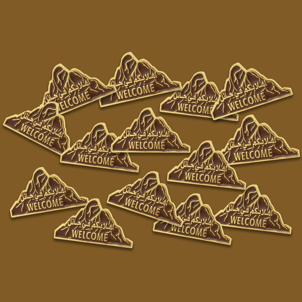 Ha’il Mountain Welcome Sign Metal Phone Sticker With 3M Sticky Backing - StickyPins