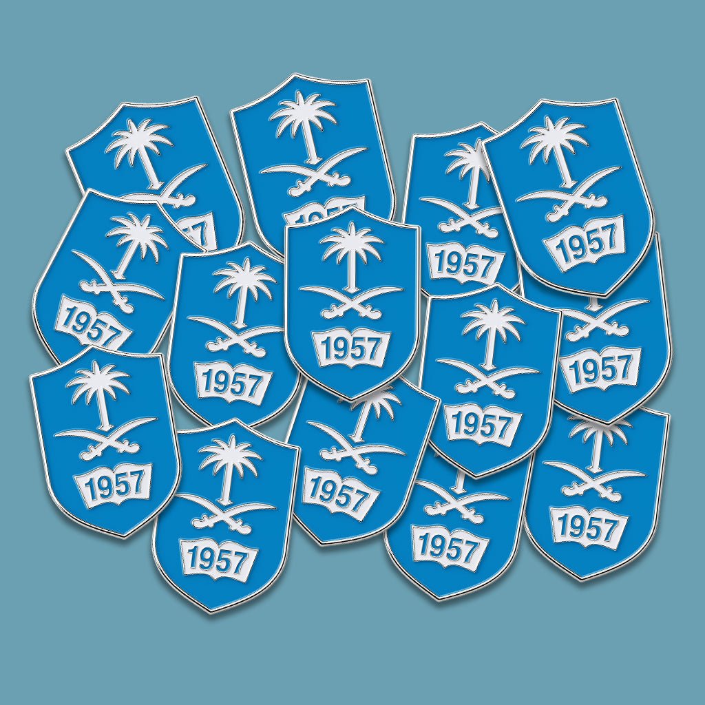 King Saud University KSU 1957 Blue Shield Metal Phone Sticker With 3M Sticky Backing - StickyPins