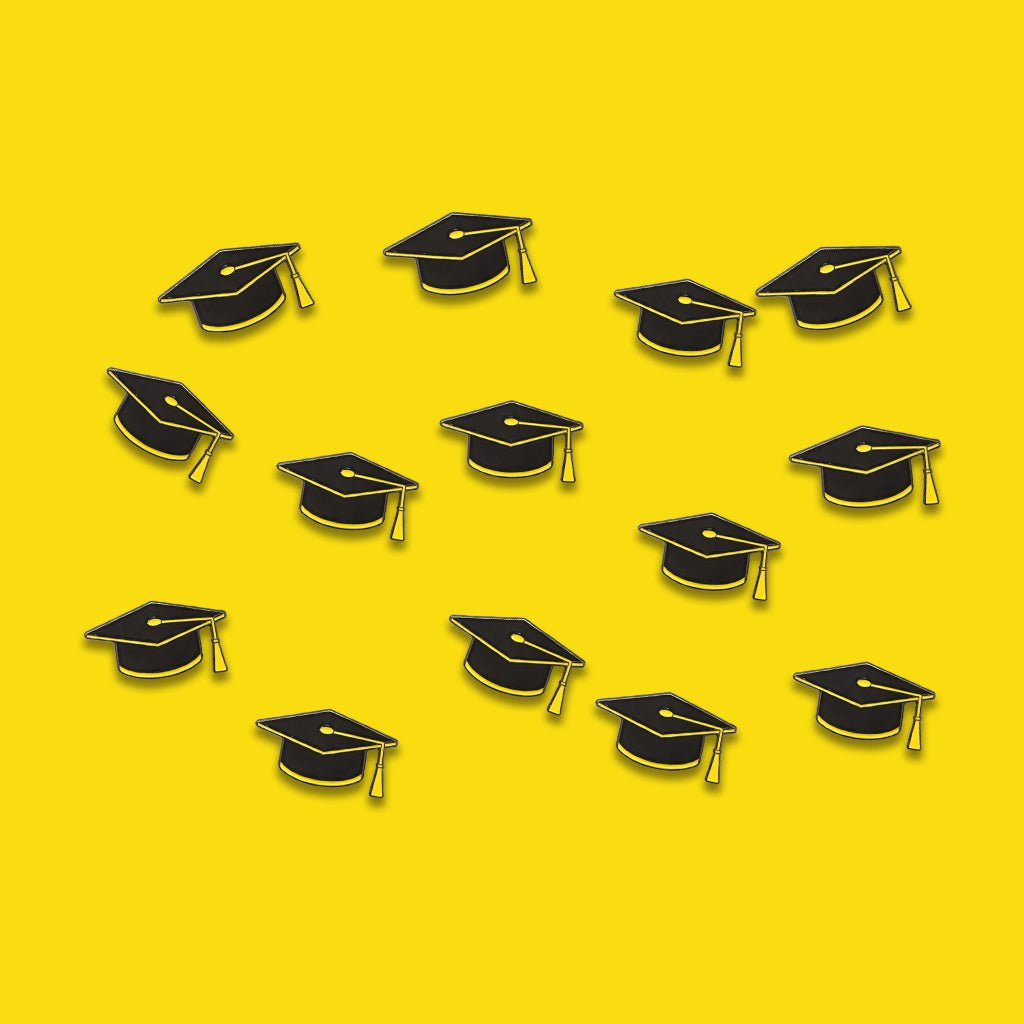 Graduation Cap Metal Phone Sticker with 3M Sticky Backing - StickyPins