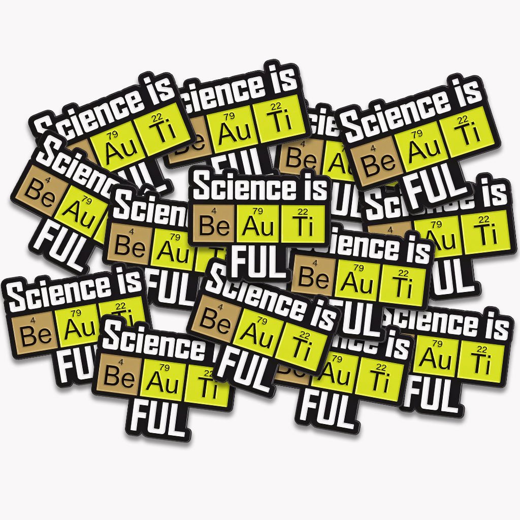 Science is Beautiful Metal Phone Sticker with 3M Sticky Backing - StickyPins