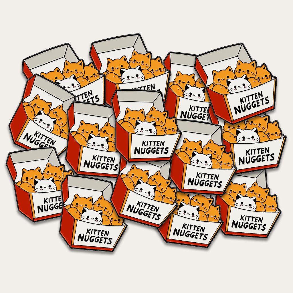 Kitten Nuggets Metal Phone Sticker with 3M Sticky Backing - StickyPins