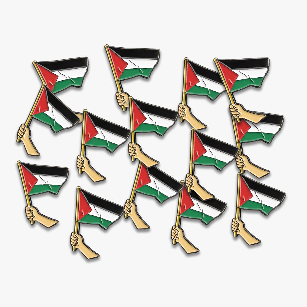 Palestine Waving Flag Metal Phone Sticker with 3M Sticky Backing - StickyPins