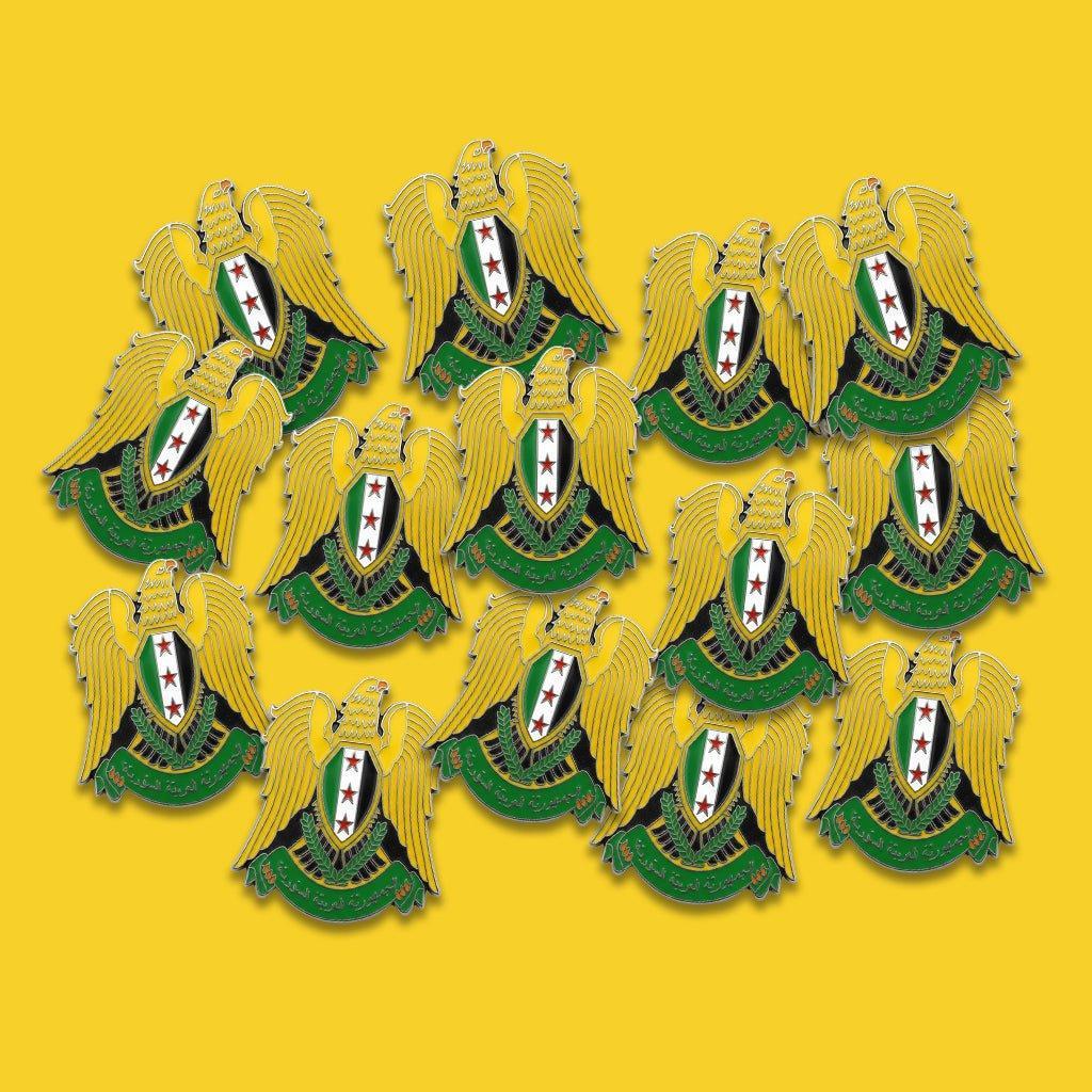 Syria Coat of Arms Metal Phone Sticker With 3M Sticky Backing - StickyPins