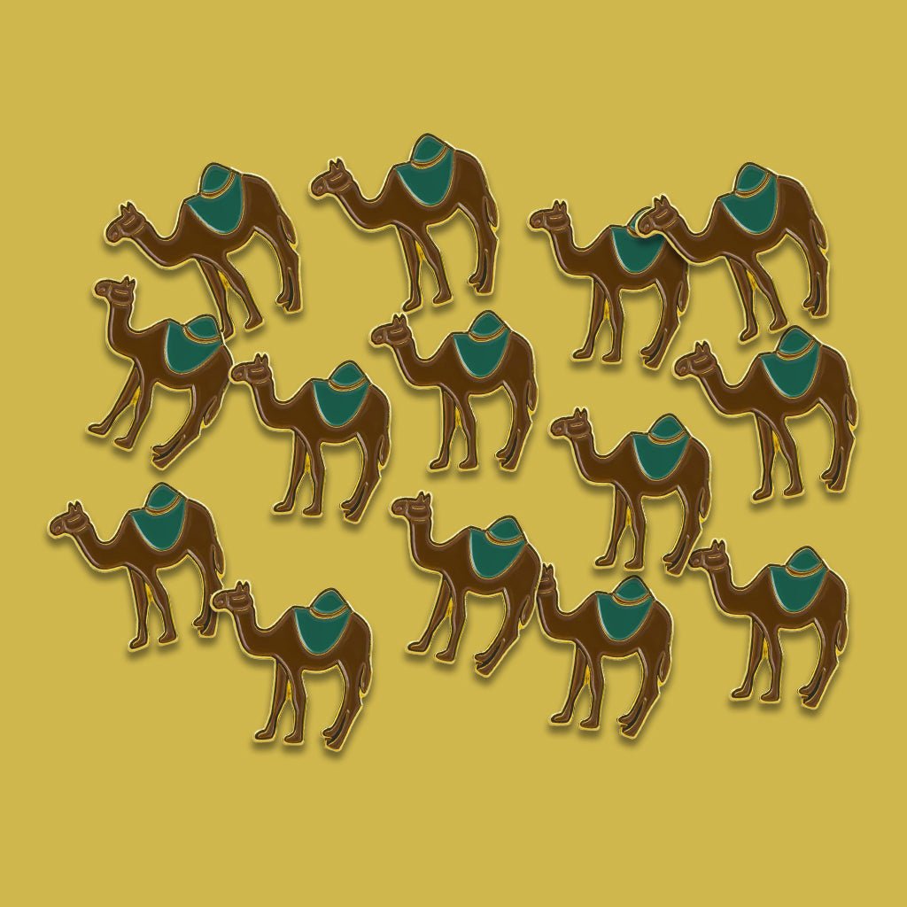 Camel With Saddle Metal Phone Sticker With 3M Sticky Backing - StickyPins