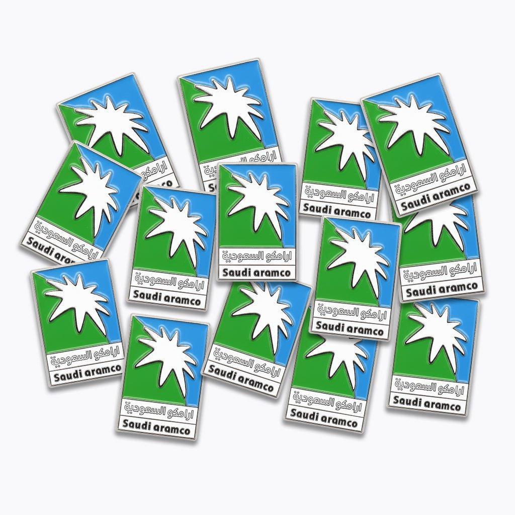 Saudi Aramco Logo Metal Phone Sticker With 3M Sticky Backing - StickyPins