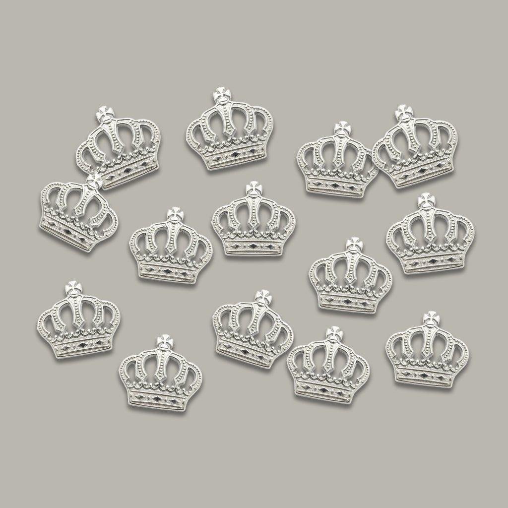 Silver Crown Metal Phone Sticker With 3M Sticky Backing - StickyPins