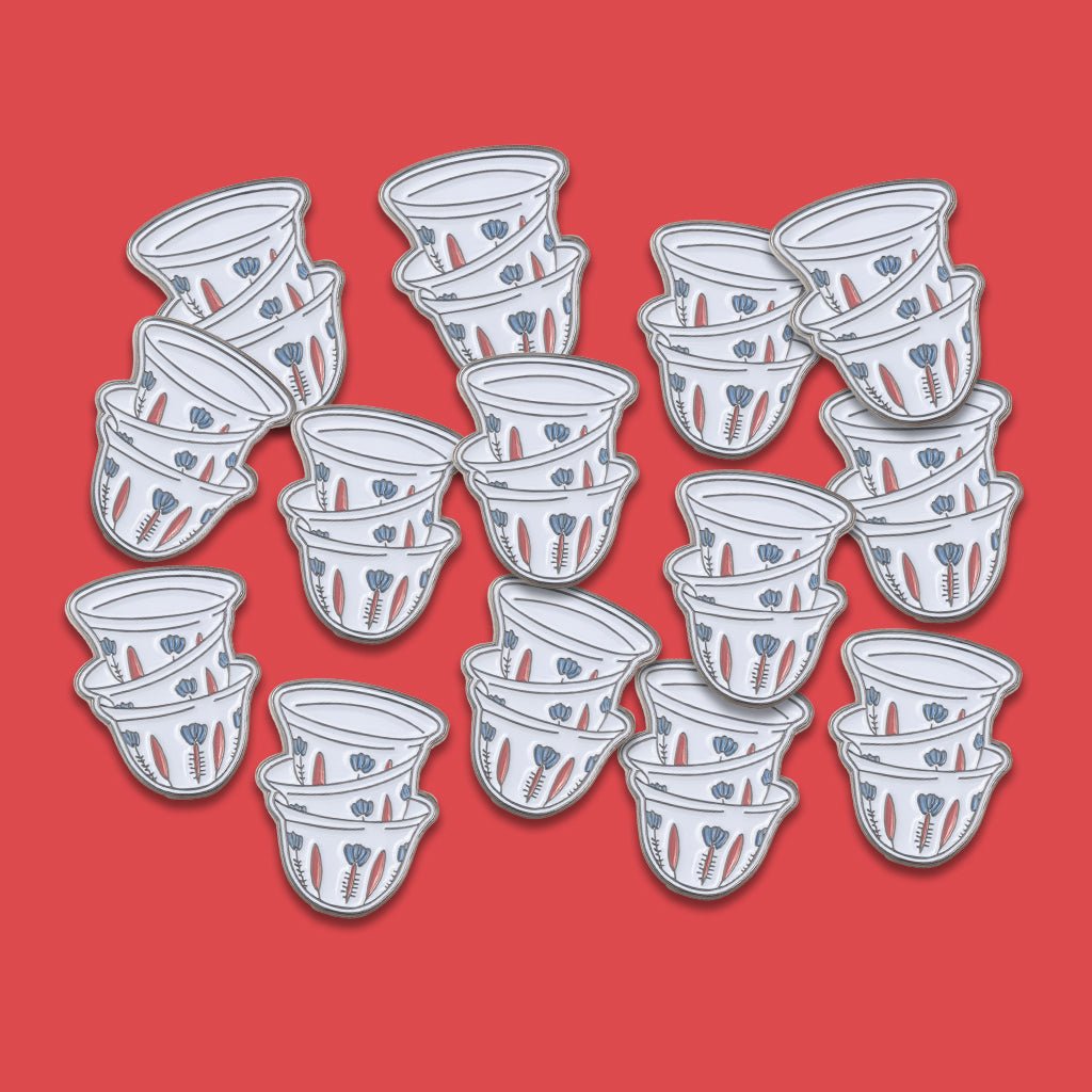 Finjan Arabic Coffee Cups Metal Phone Sticker With 3M Sticky Backing - StickyPins