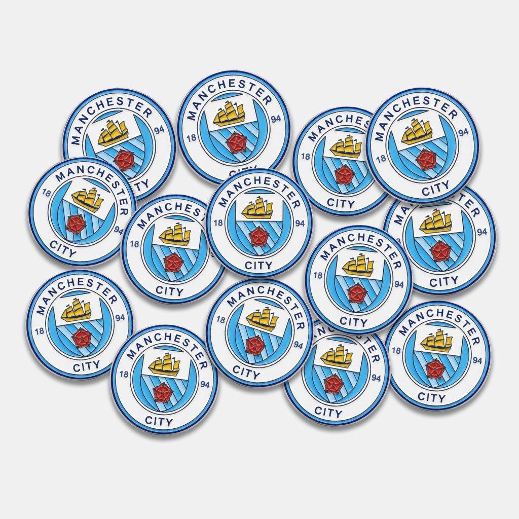 Manchester City FC Logo Crest Metal Phone Sticker With 3M Sticky Backing - StickyPins