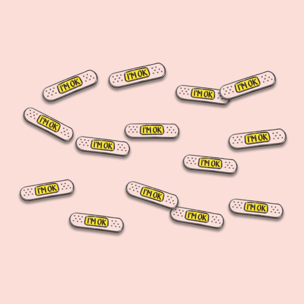 I'm OK Plaster Metal Phone Sticker with 3M Sticky Backing - StickyPins