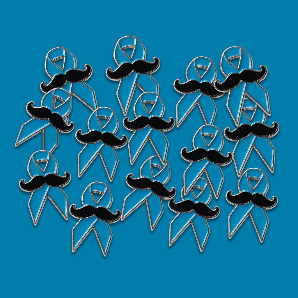 Prostate Cancer Awareness Blue Ribbon Metal Phone Sticker With 3M Sticky Backing - StickyPins