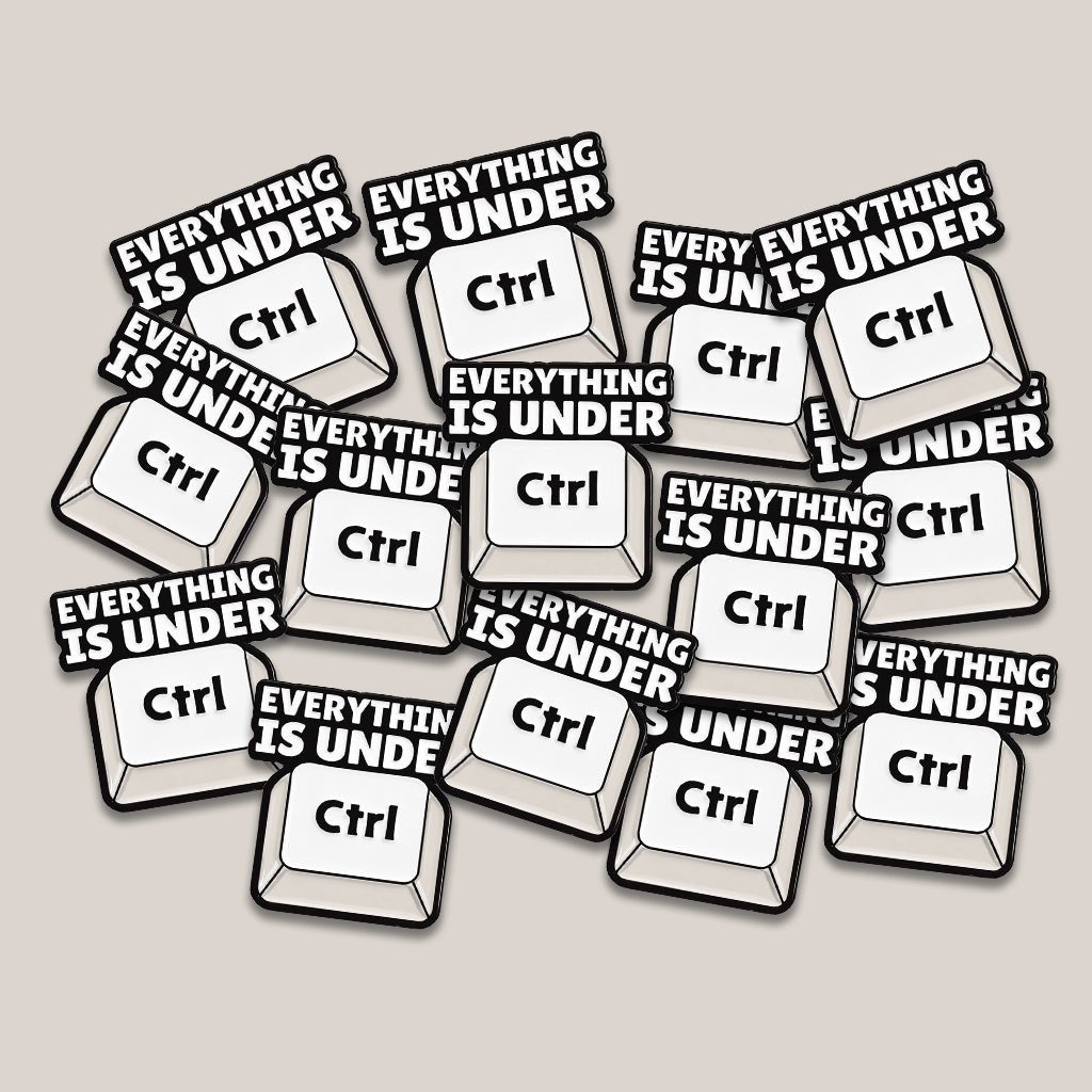 Everything is Under Ctrl Metal Phone Sticker with 3M Sticky Backing - StickyPins
