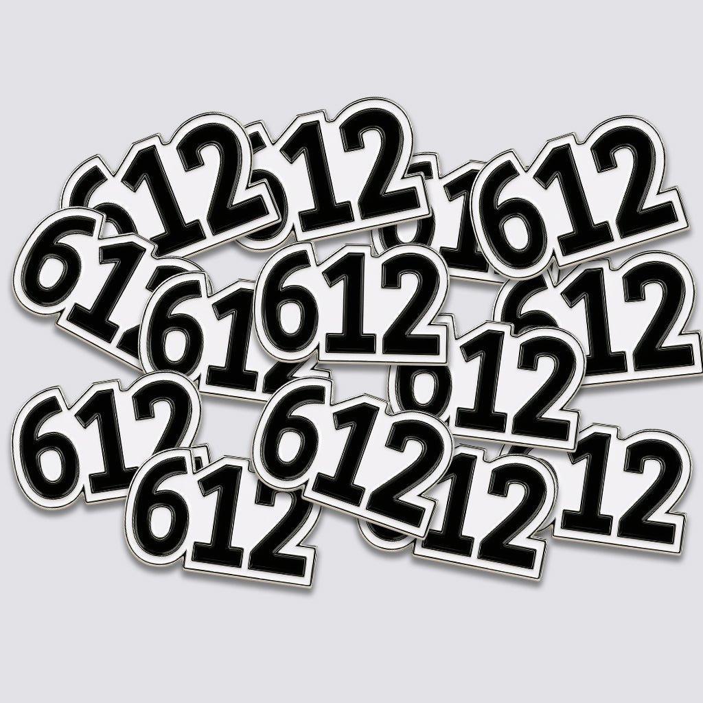 Saudi 612 Metal Phone Sticker Tribal Code With 3M Sticky Backing - StickyPins