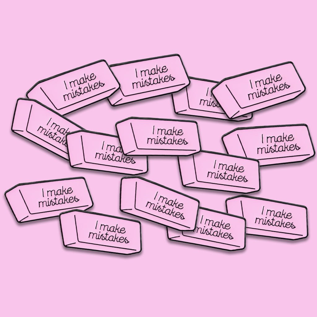 I Make Mistakes Metal Phone Sticker With 3M Sticky Backing - StickyPins