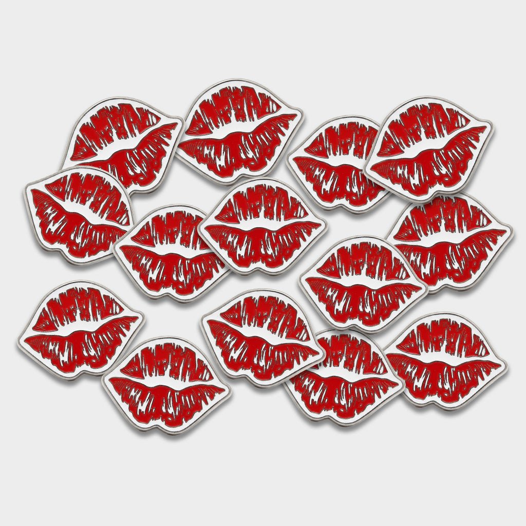 Red Lips Metal Phone Sticker With 3M Sticky Backing - StickyPins