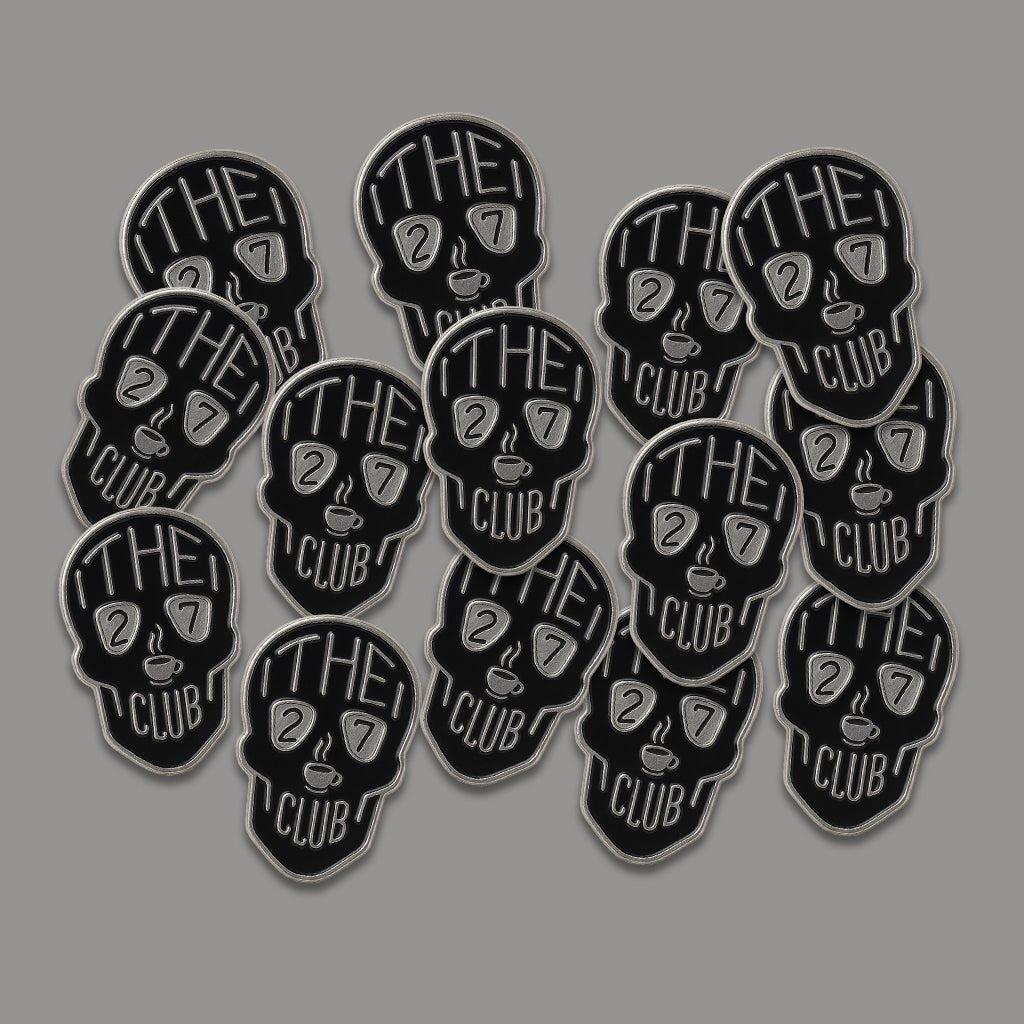 The 27 Club Skull Metal Phone Sticker With 3M Sticky Backing - StickyPins