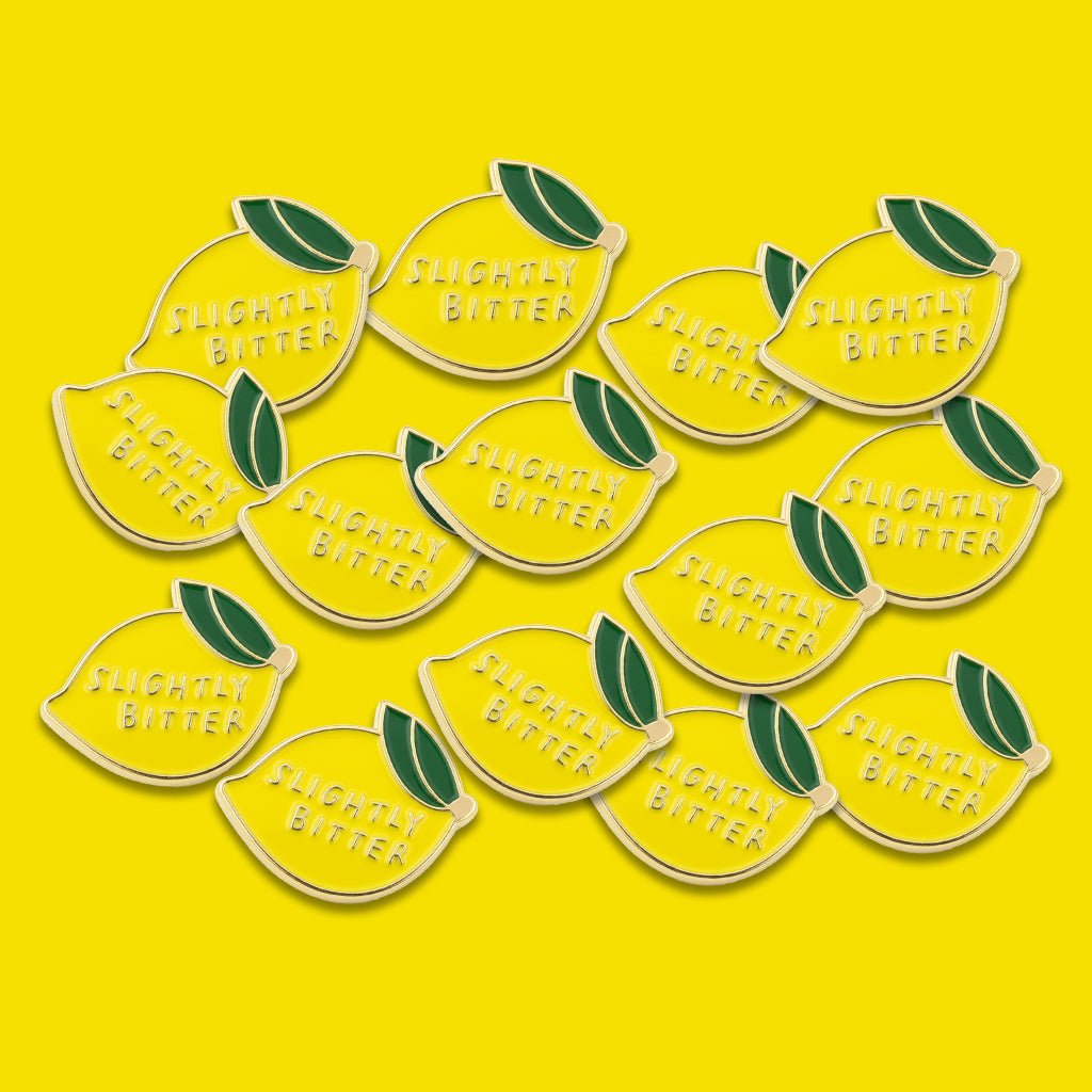 Slightly Bitter Lemon Metal Phone Sticker With 3M Sticky Backing - StickyPins