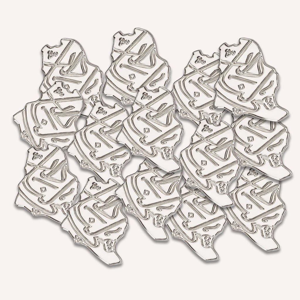 Silver Saudi Arabia Map Metal Phone Sticker With 3M Sticky Backing - StickyPins