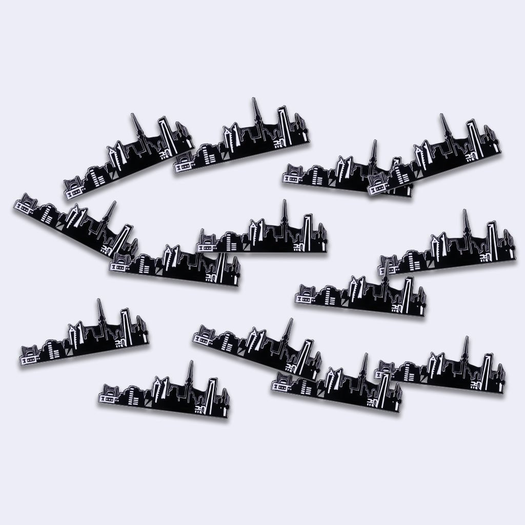 Kuwait Cityscape Metal Phone Sticker With 3M Sticky Backing - StickyPins