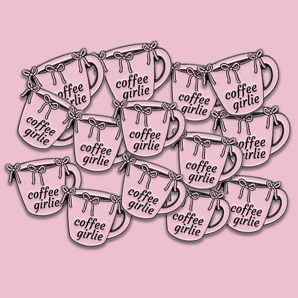 Coffee Girlie Metal Phone Sticker With 3M Sticky Backing - StickyPins