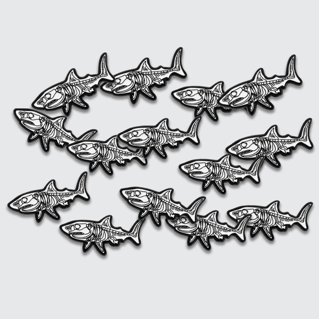 Shark Skeleton Metal Phone Sticker With 3M Sticky Backing - StickyPins