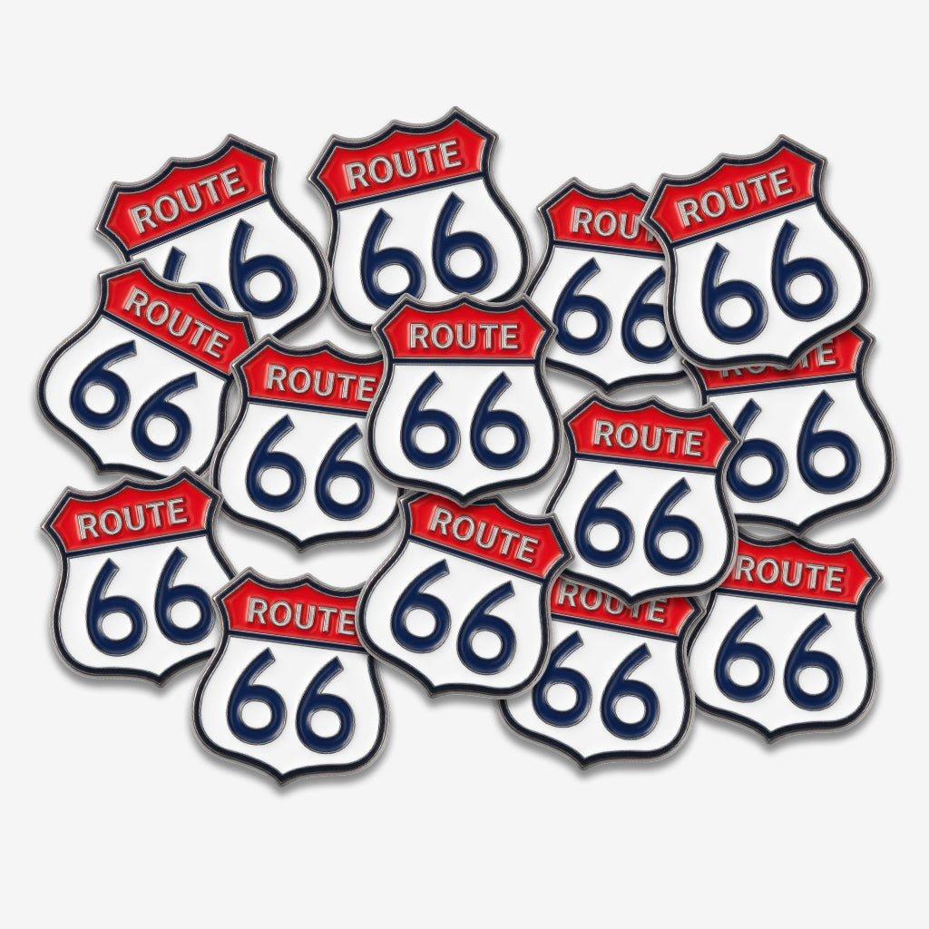 Route 66 Metal Phone Sticker With 3M Sticky Backing - StickyPins