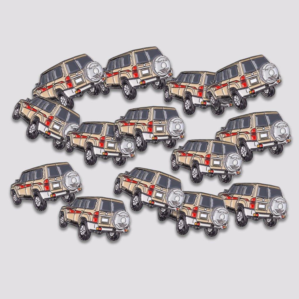 Nissan Patrol Y61 Super Safari Metal Phone Sticker With 3M Sticky Backing - StickyPins