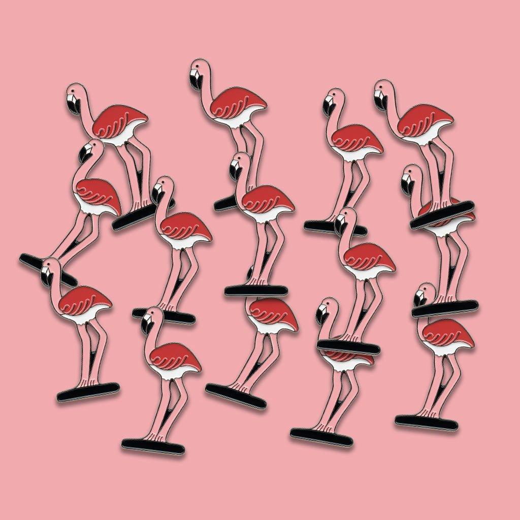 Pink Flamingo Metal Phone Sticker With 3M Sticky Backing - StickyPins