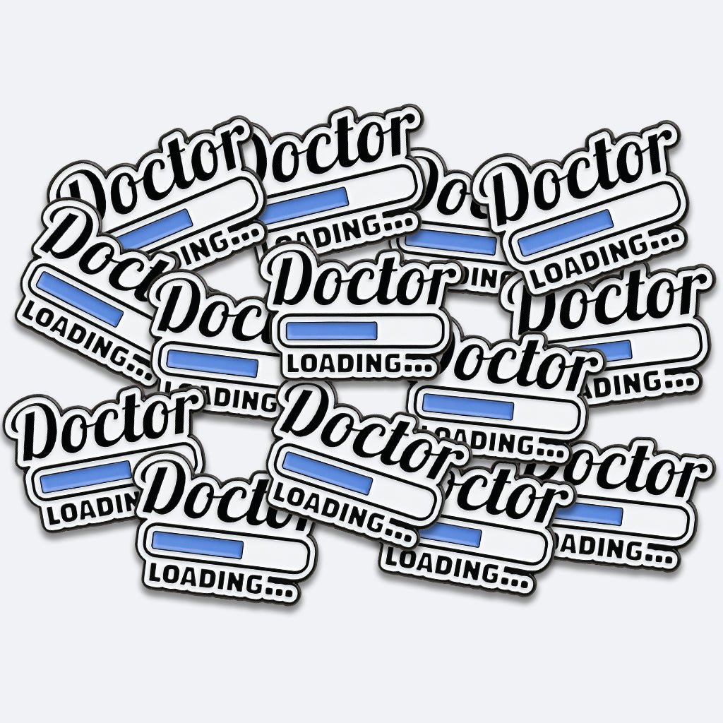 Doctor Loading Metal Phone Sticker With 3M Sticky Backing - StickyPins