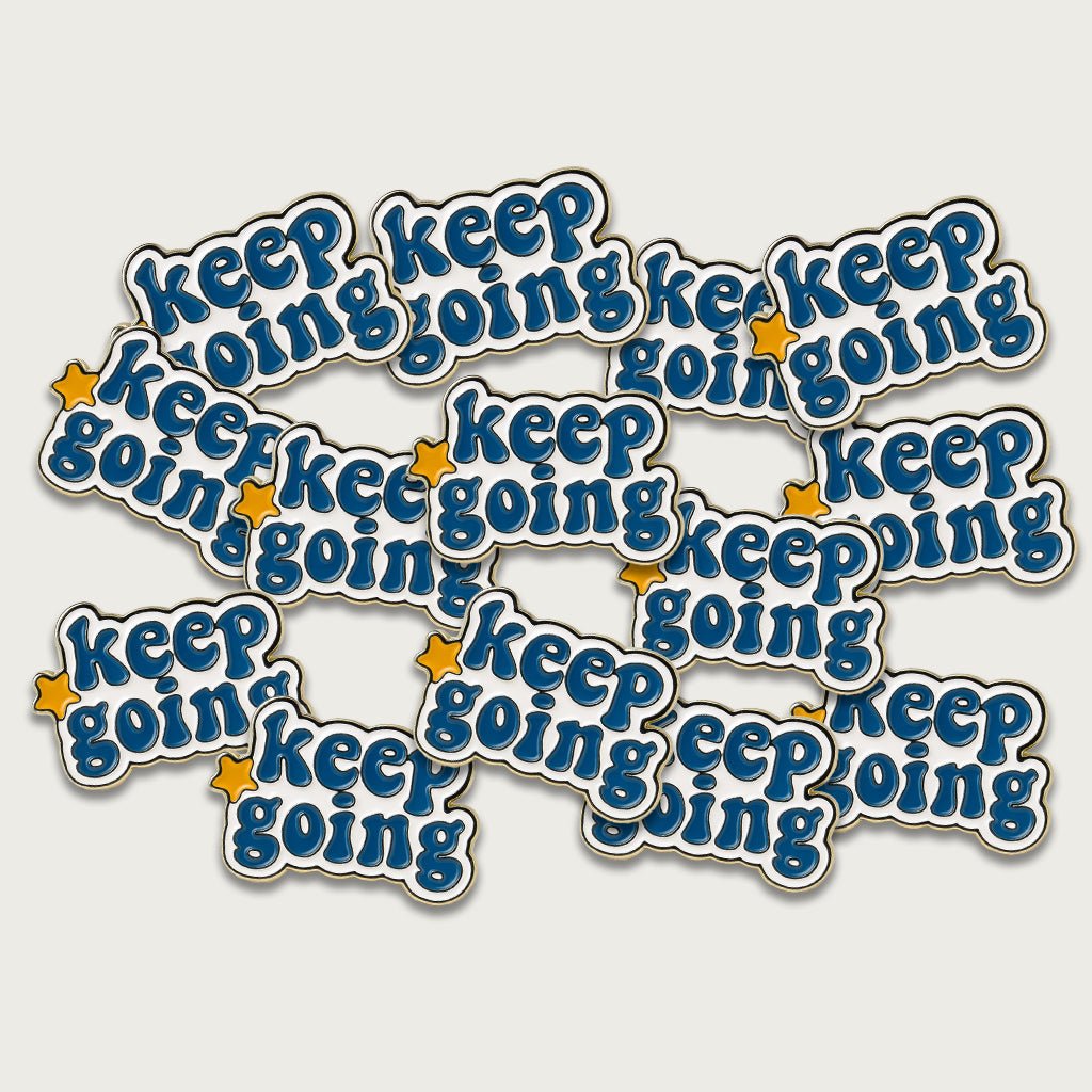 Keep Going Metal Phone Sticker With 3M Sticky Backing - StickyPins