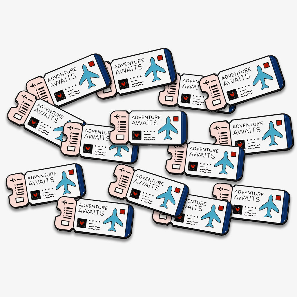 Adventure Awaits Boarding Pass Metal Phone Sticker With 3M Sticky Backing