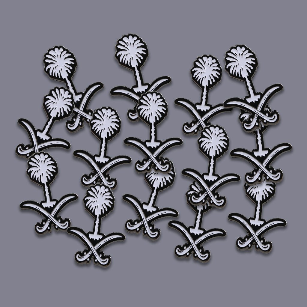 Saudi Emblem White Metal Phone Sticker With 3M Sticky Backing - StickyPins