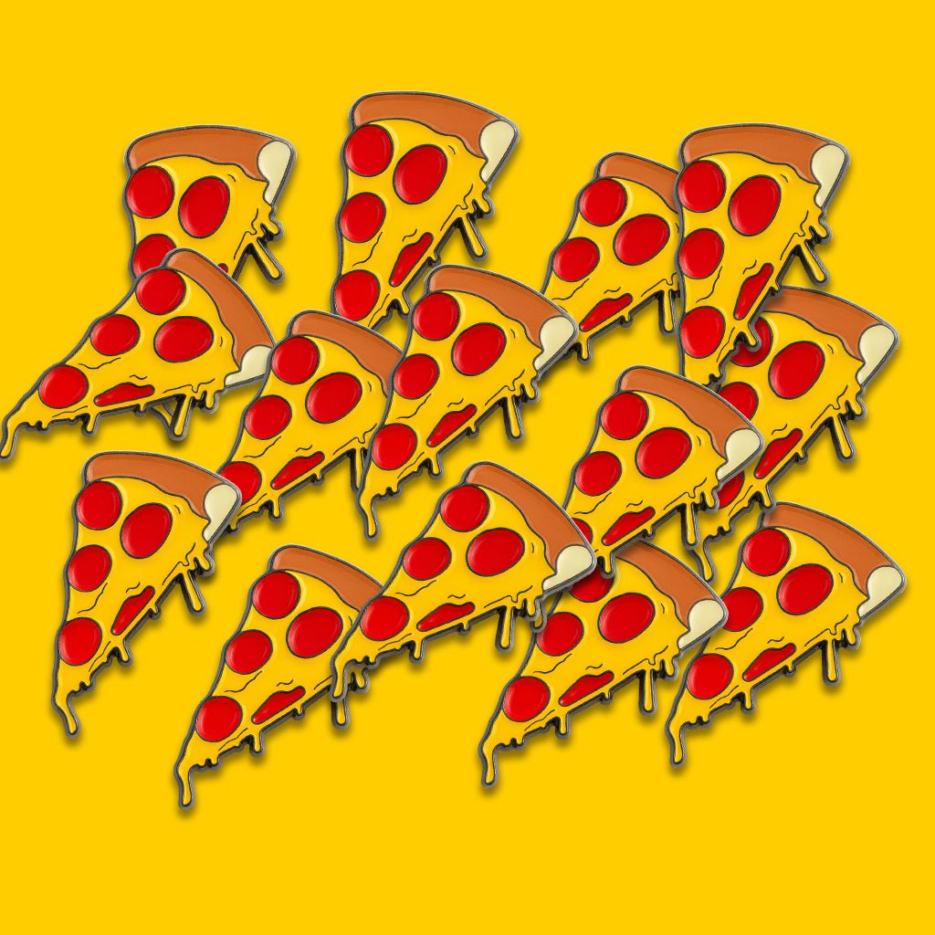 Pepperoni Pizza Slice Metal Phone Sticker With 3M Sticky Backing - StickyPins