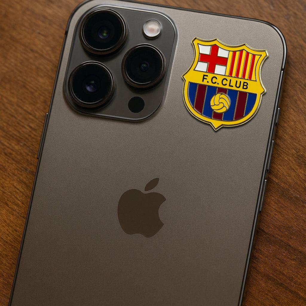 FC Barcelona Metal Phone Sticker With 3M Sticky Backing - StickyPins