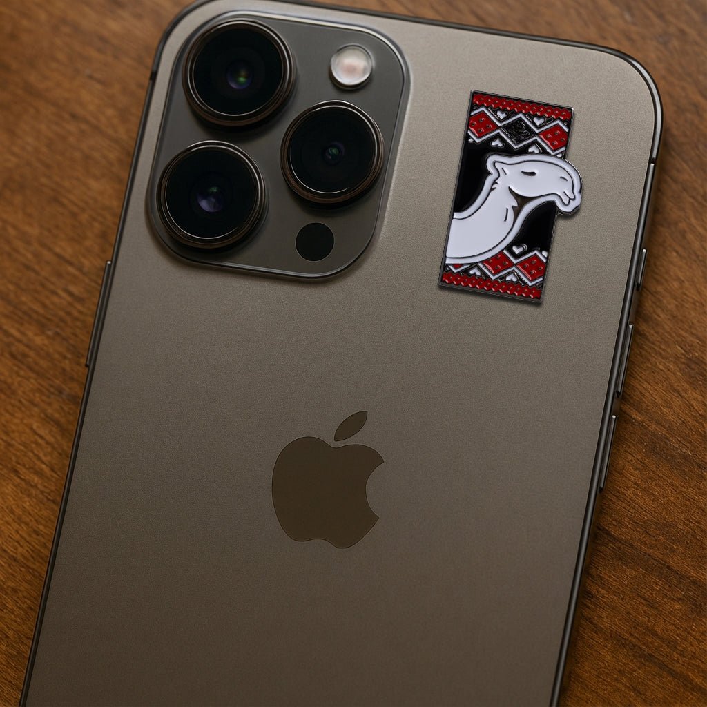 Sadu Camel Metal Phone Sticker With 3M Sticky Backing - StickyPins