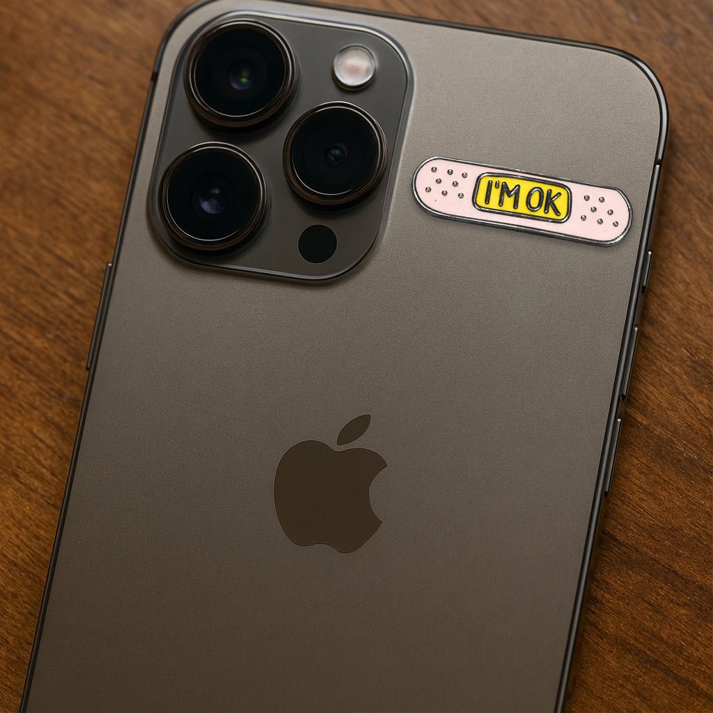 I'm OK Plaster Metal Phone Sticker with 3M Sticky Backing - StickyPins