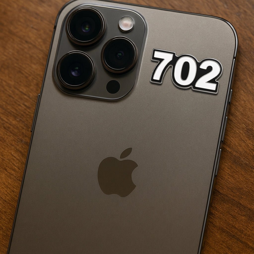 Saudi 702 Metal Phone Sticker Tribal Code With 3M Sticky Backing - StickyPins