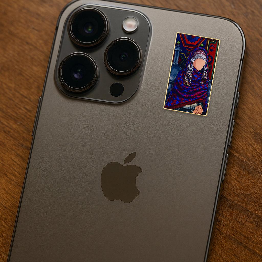 Kurdish Folk Singer Metal Phone Sticker With 3M Sticky Backing - StickyPins