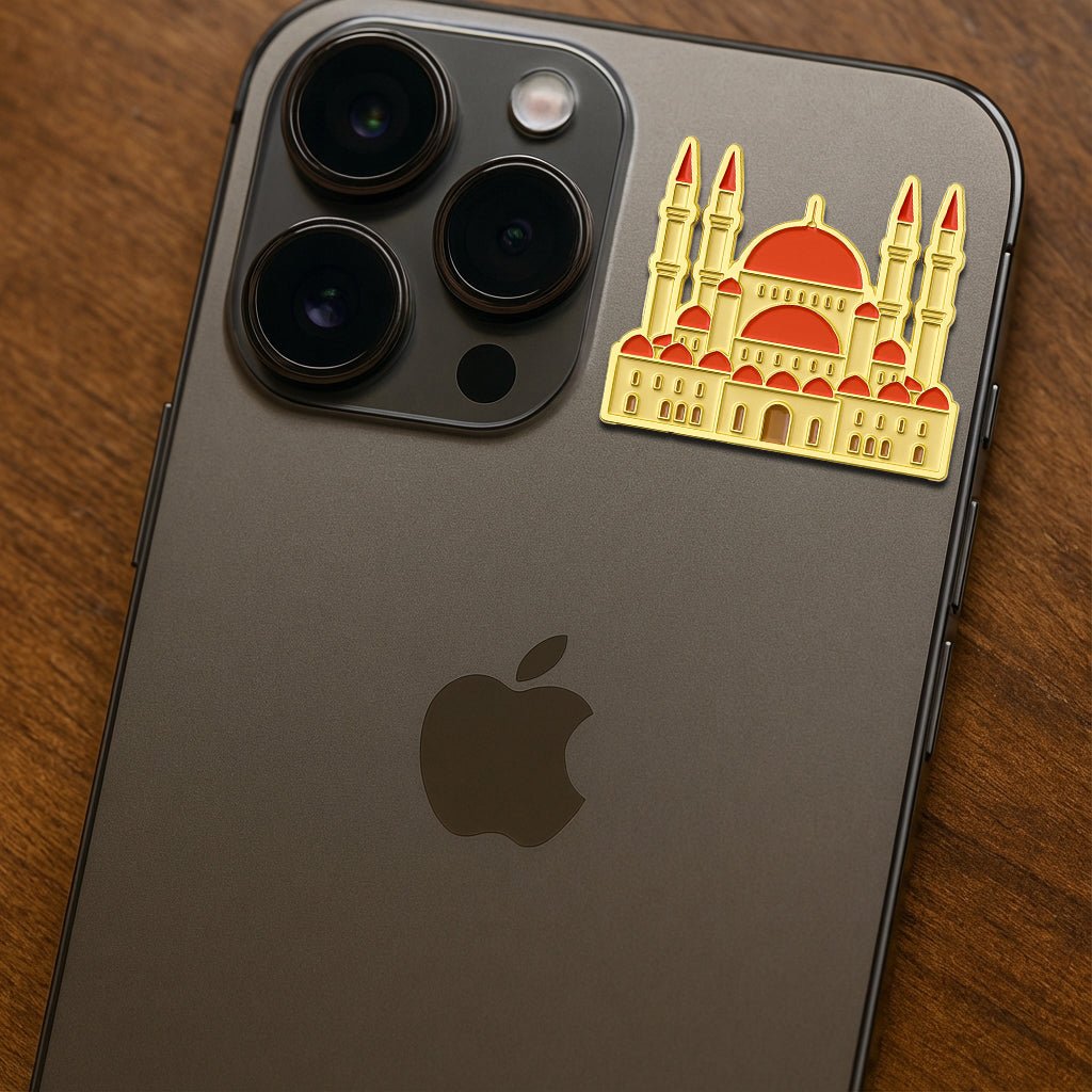Sulaiman Al - Rajhi Mosque Hail Metal Phone Sticker With 3M Sticky Backing - StickyPins
