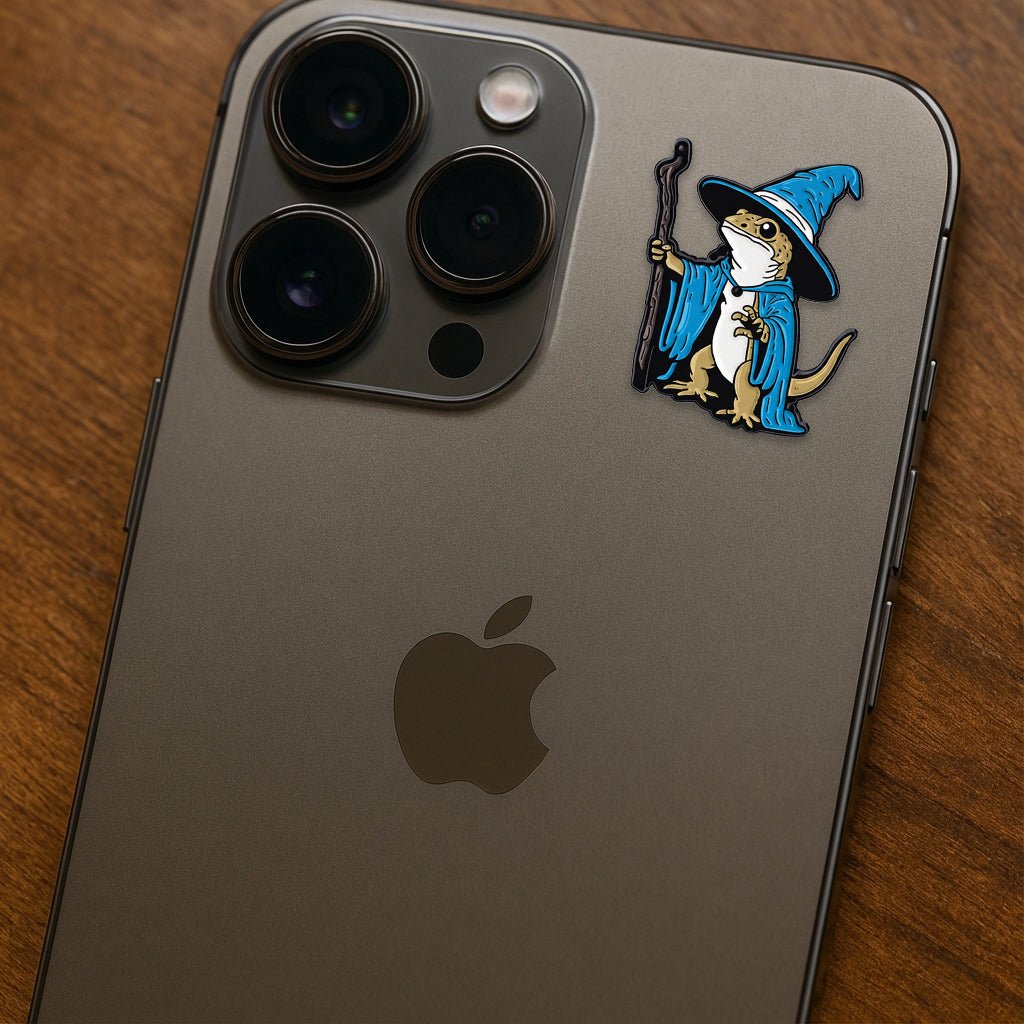 Lizard Wizard Metal Phone Sticker With 3M Sticky Backing - StickyPins