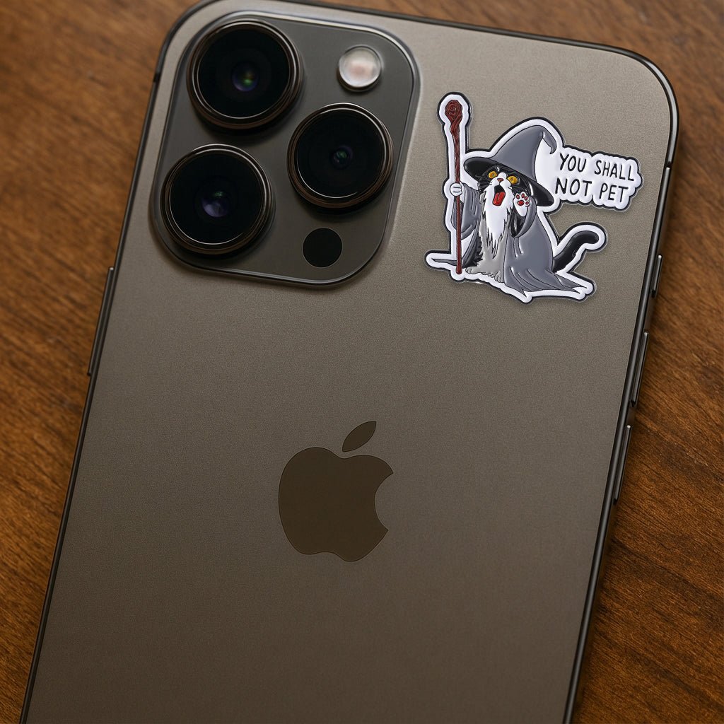 You Shall Not Pet Metal Phone Sticker with 3M Sticky Backing - StickyPins