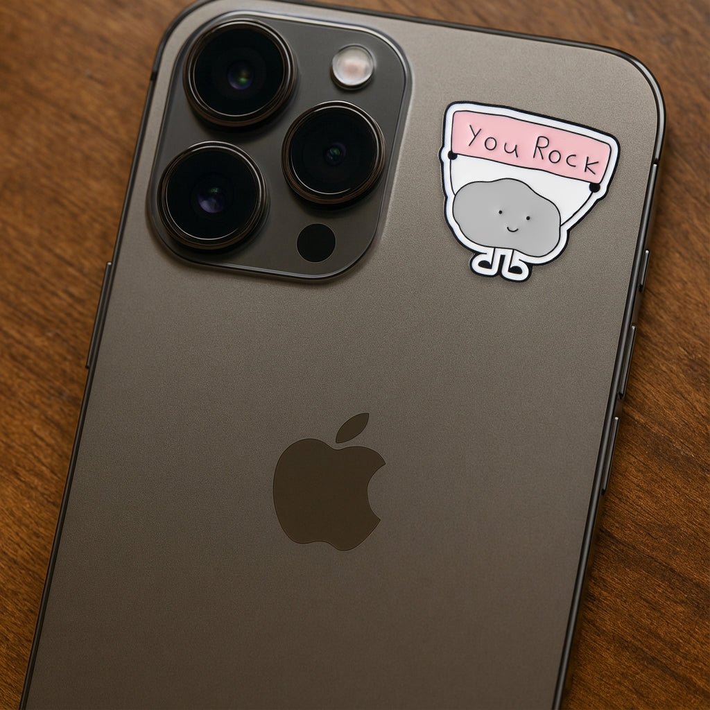 You Rock Cute Metal Phone Sticker With 3M Sticky Backing - StickyPins