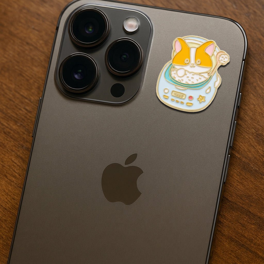 Astronaut Cat Kawaii Metal Phone Sticker With 3M Sticky Backing - StickyPins