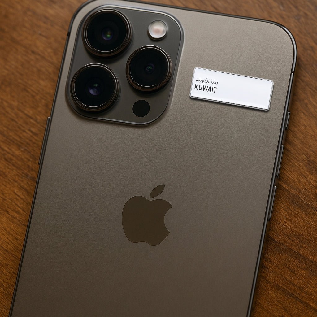 Kuwait Numberplate Metal Phone Sticker With 3M Sticky Backing - StickyPins