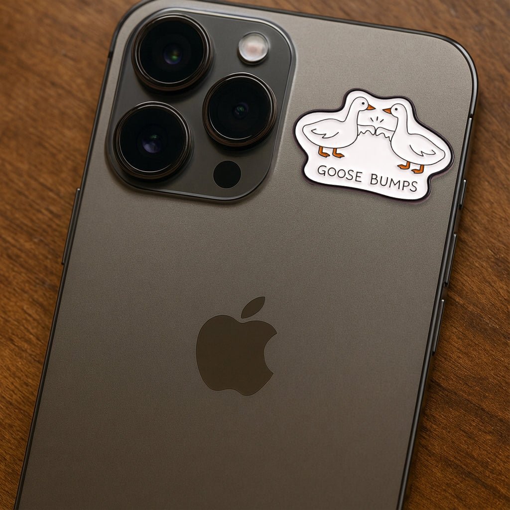 Goose Bumps Metal Phone Sticker with 3M Sticky Backing - StickyPins