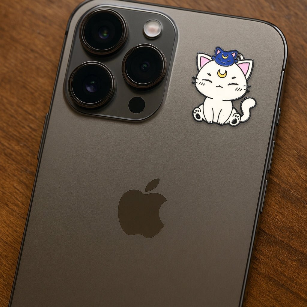 Celestial Cat Metal Phone Sticker with 3M Sticky Backing - StickyPins